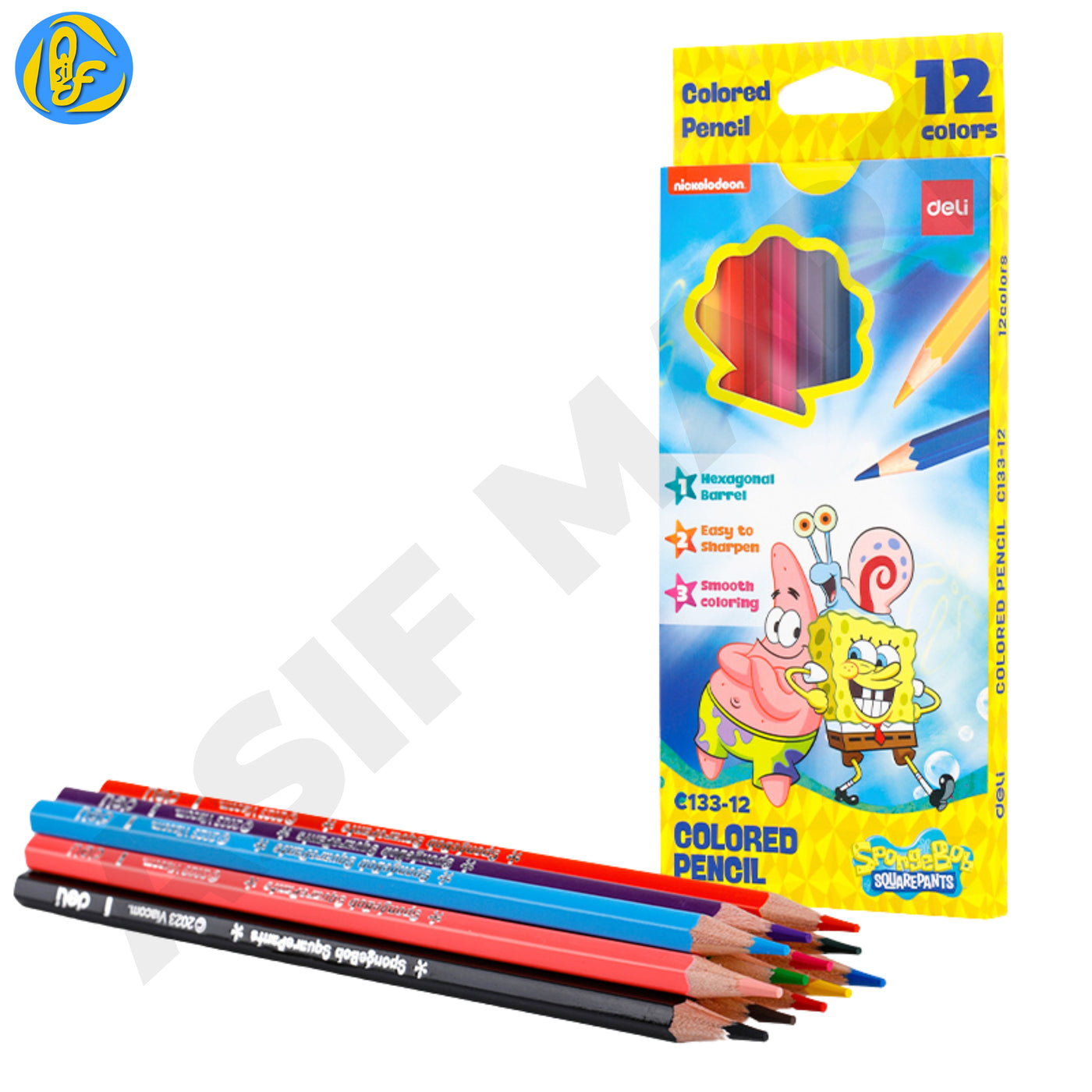 Deli EC13312 Colored Pencil 3mm Lead Hexagonal Barrel