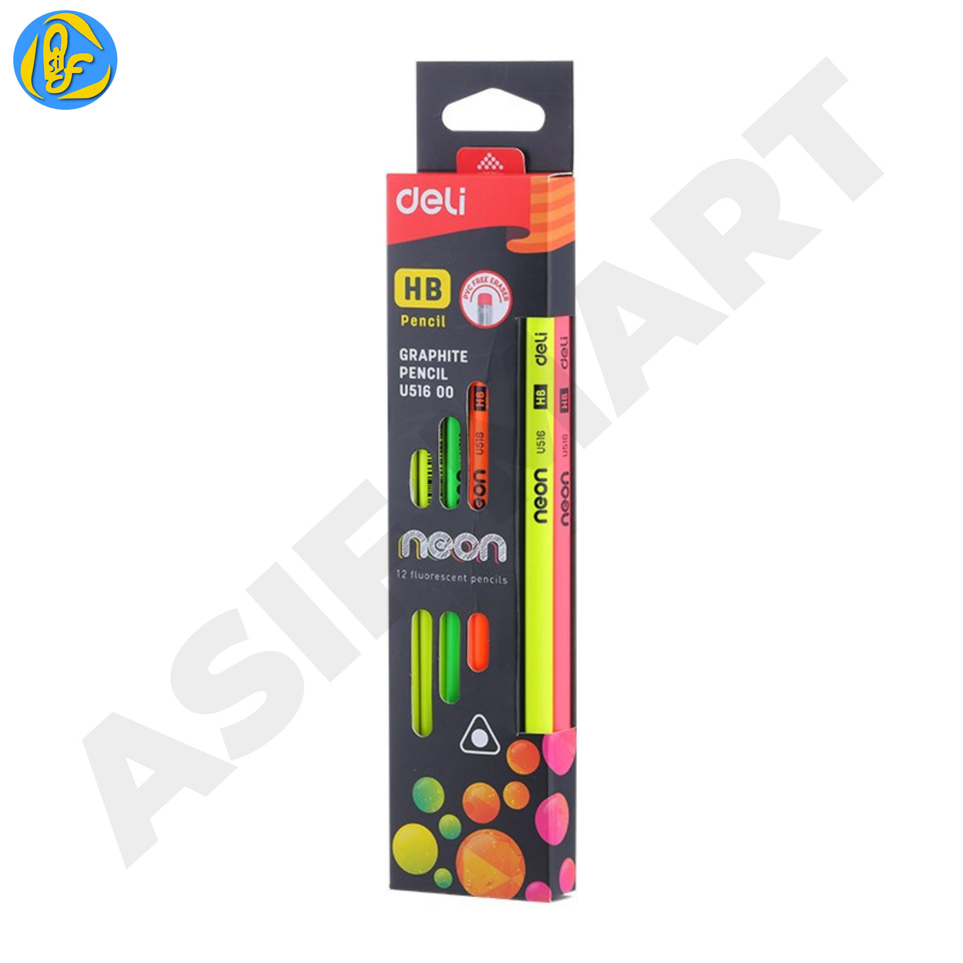 Deli EU51600 Neon Graphite Pencil Pack of 12