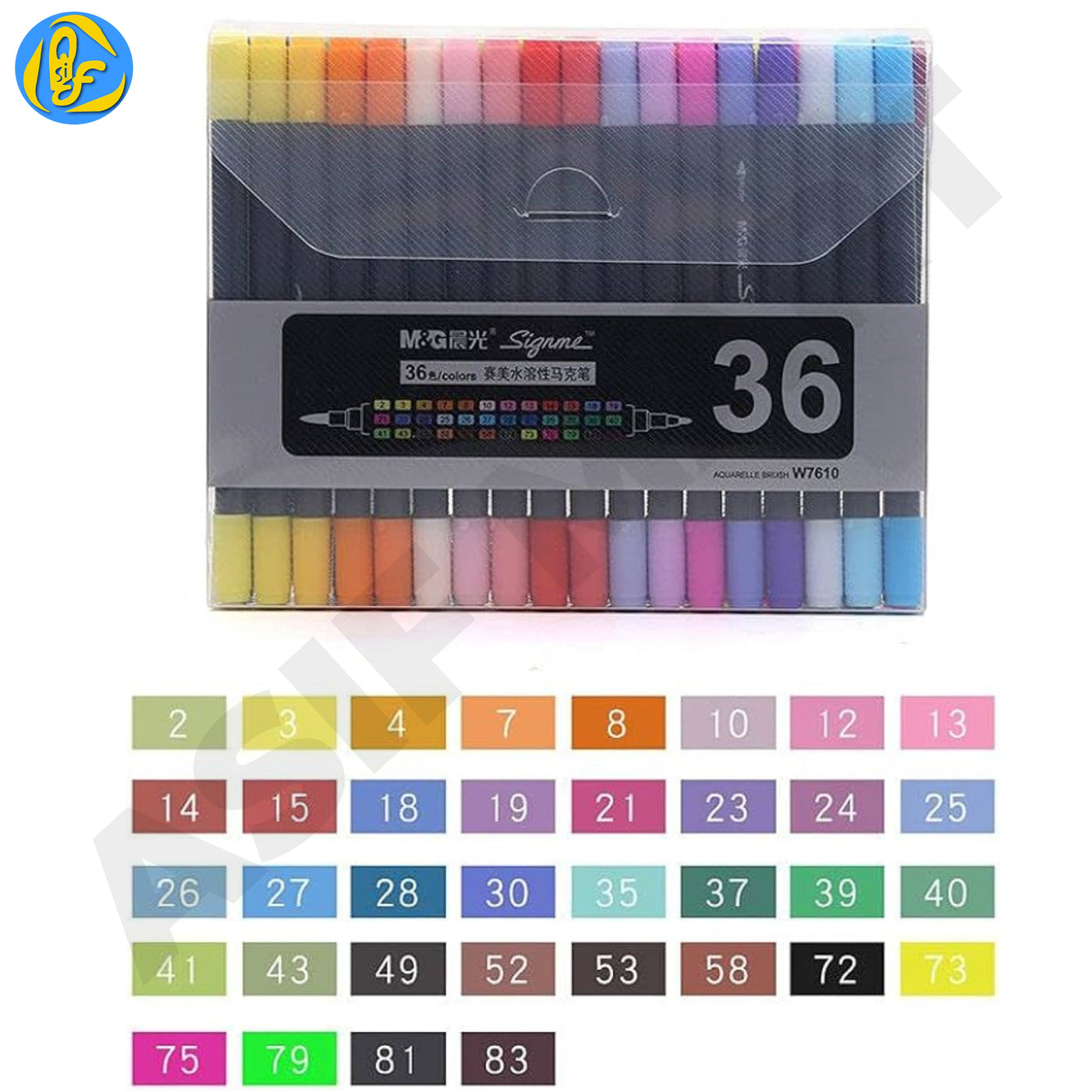 M&G APMW760 All Signme Professional Dual Tip Watercolour Brush Markers