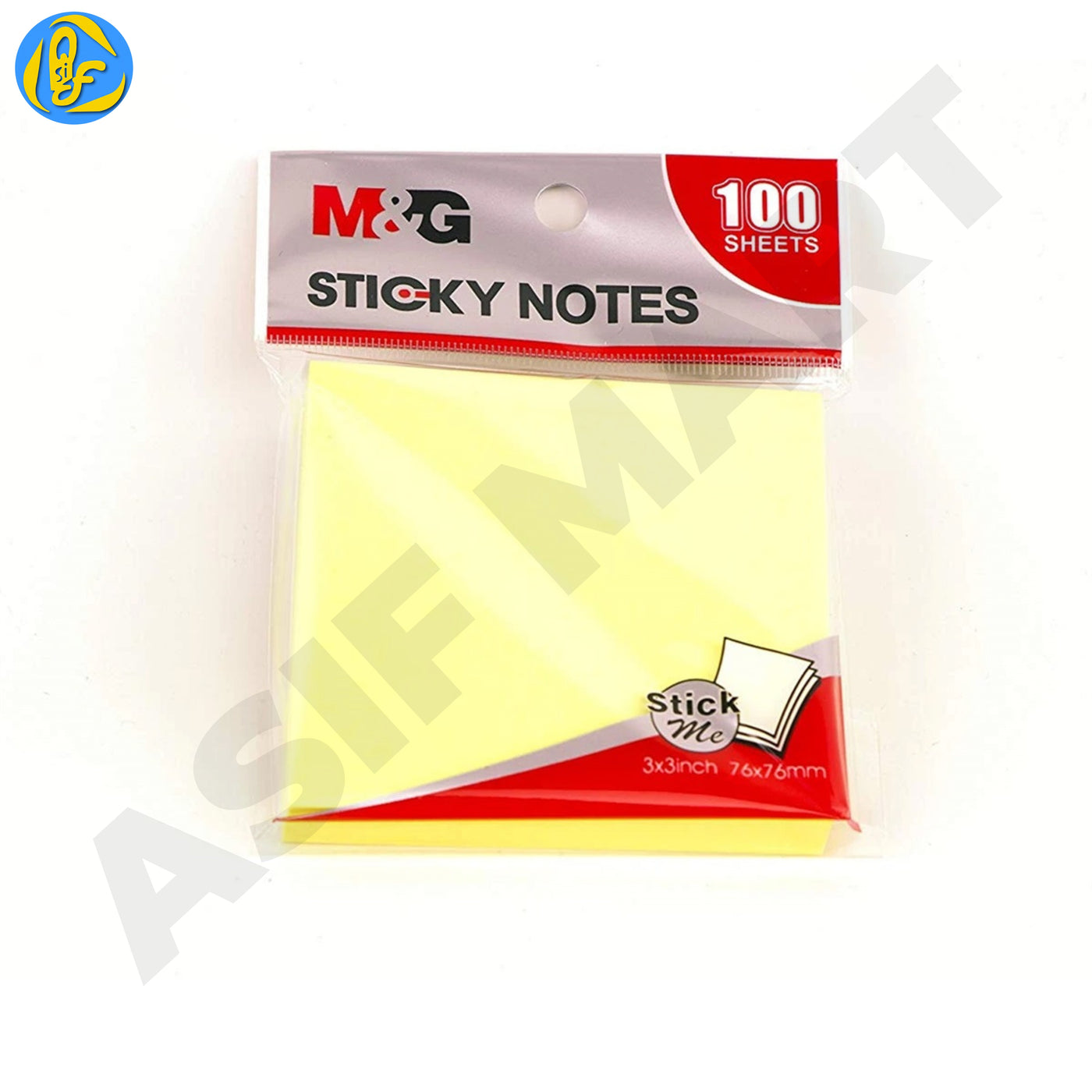 M&G YS-65 Yellow Colour Pastel Memo Sticky Notes 3x3 Inches